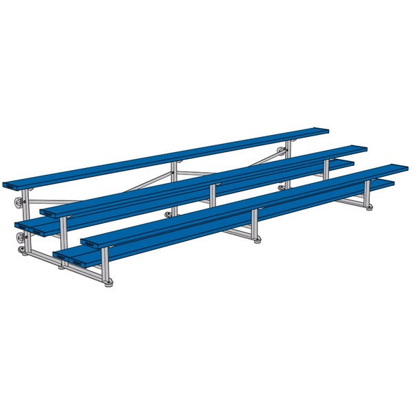 Bleacher - 15 ft. 3 Row - Double Foot Plank - Tip & Roll - 3TRG