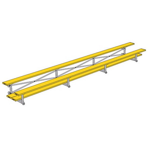 Bleacher - 21 ft. 2 Row - Double Foot Plank - Tip & Roll - 221TRG