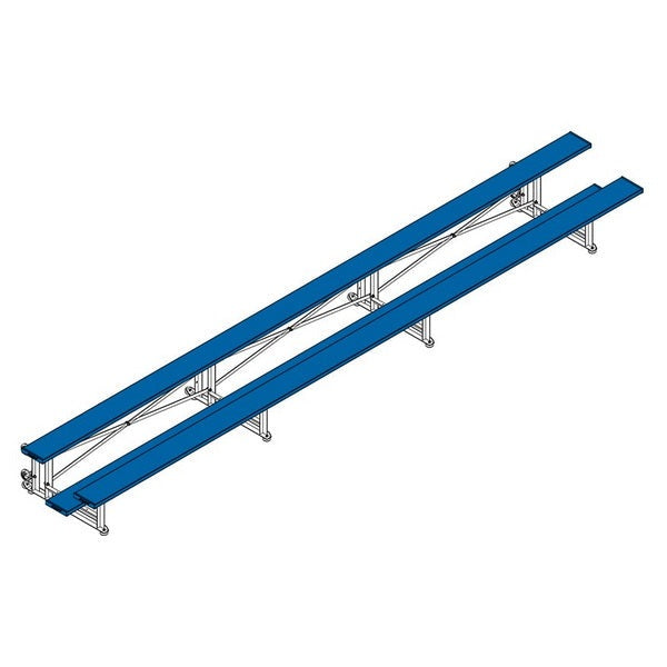 Bleacher - 21 ft. 2 Row - Single Foot Plank - Tip & Roll - 221TRG