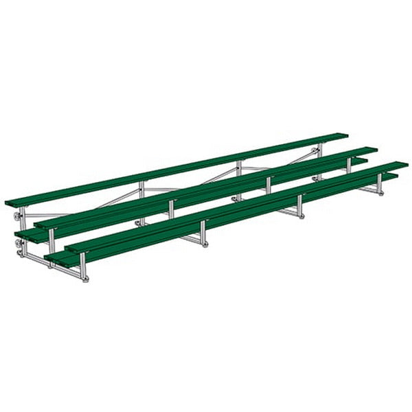 Bleacher - 21 ft. 3 Row - Double Foot Plank - Tip & Roll - 321TRG