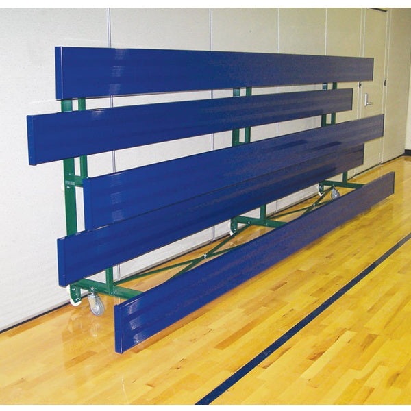 Bleacher - 27 ft. 2 Row - Single Foot Plank - Tip & Roll - BLCH-227TRGPC