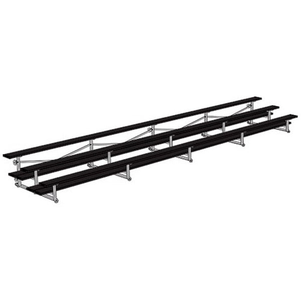 Bleacher - 15 ft. 3 Row - Single Foot Plank -Tip & Roll - 90778