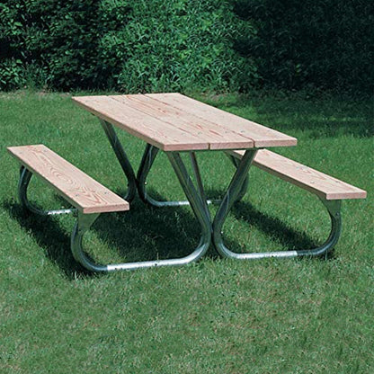 Pilot Rock 6' or 8' Outdoor Steel Non Tip Picnic Table Legs Kit (Frame Only) - 253215