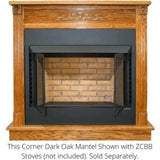 Buck Stove Standard Corner Dark Oak Mantel for ZCBB Stoves - PA KDMCZCBB