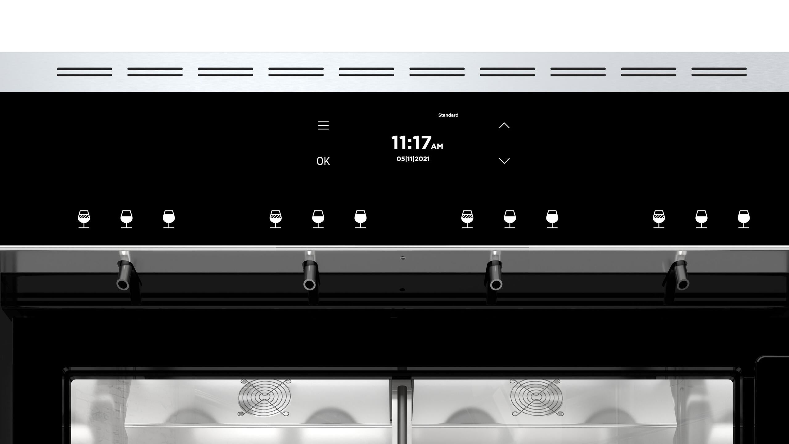 Dacor 24" Wine Dispenser, 4 Bottles, Dual Zone, Custom Volume, Sabbath Mode - DWS4000BB-KT