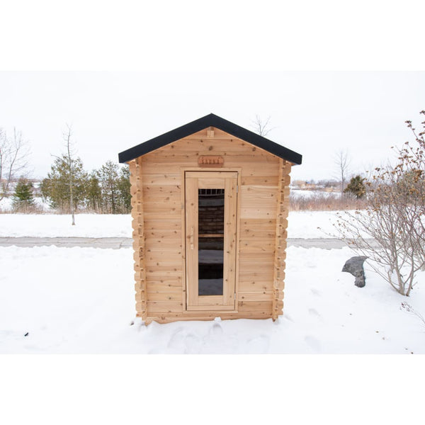 Canadian Timber Granby CTC66W 2-3 Person Traditional Outdoor Cabin Sauna by Dundalk Leisurecraft