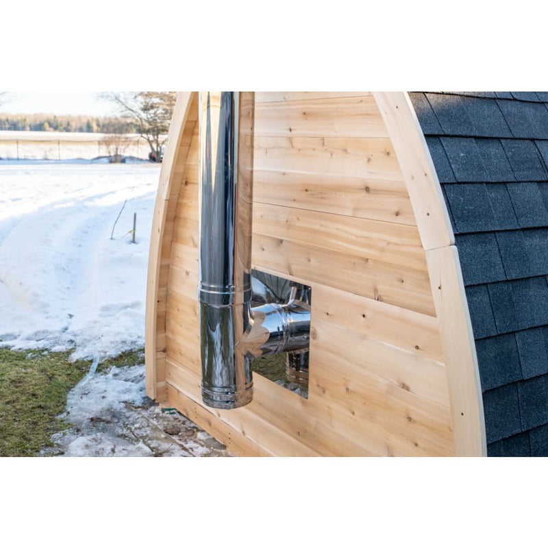 Canadian Timber MiniPod CTC77MW 2-4 Person Traditional Outdoor Sauna by Dundalk Leisurecraft