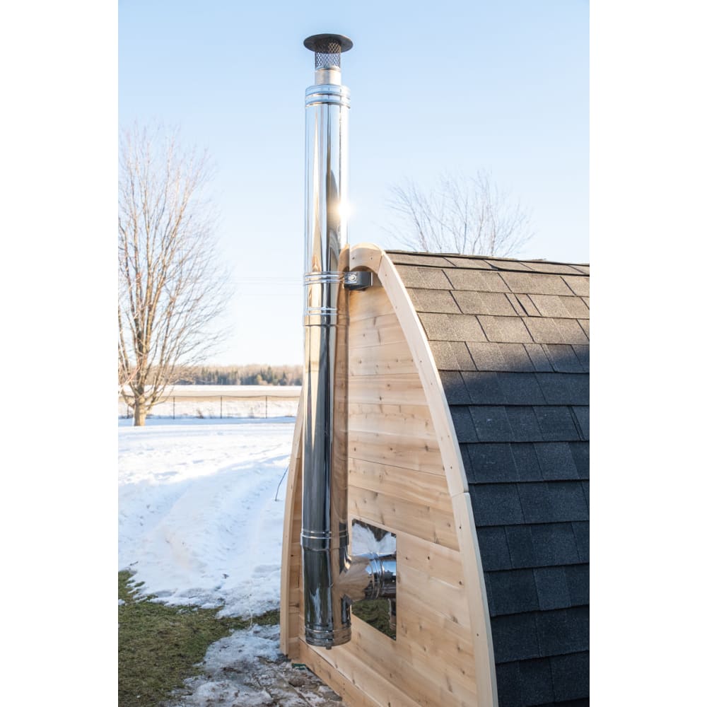 Canadian Timber MiniPod CTC77MW 2-4 Person Traditional Outdoor Sauna by Dundalk Leisurecraft