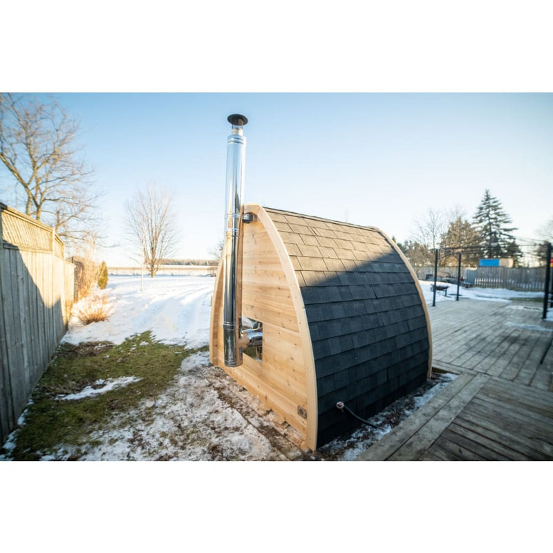 Canadian Timber MiniPod CTC77MW 2-4 Person Traditional Outdoor Sauna by Dundalk Leisurecraft