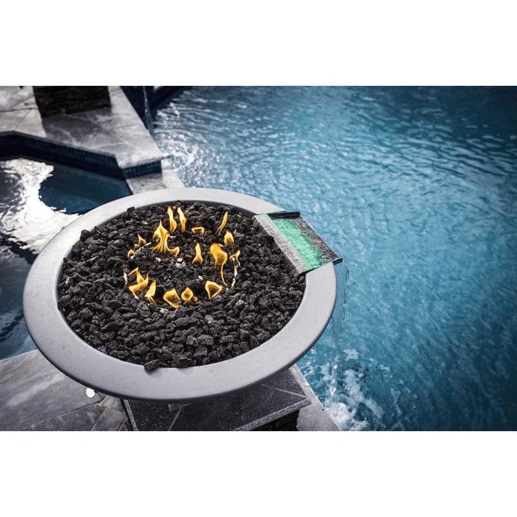 The Outdoor Plus OPT-RFW Cazo Concrete Fire and Water Bowl, 48-Inch