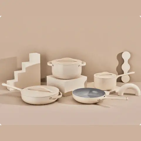 Caraway x Tan France Monochrome Cookware Set in Crème - Backyard Provider