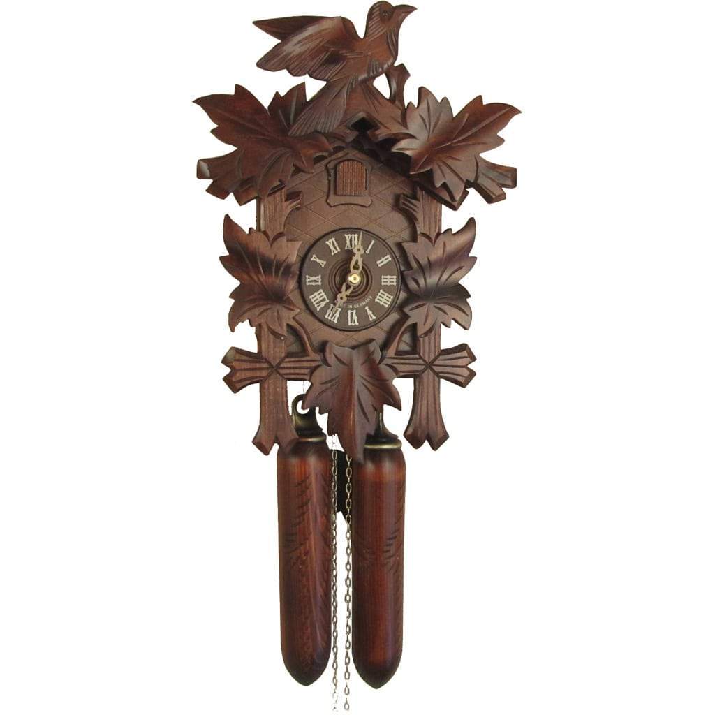 Sternreiter Bird and Leaf Black Forest Mechanical Cuckoo Clock - 8202S