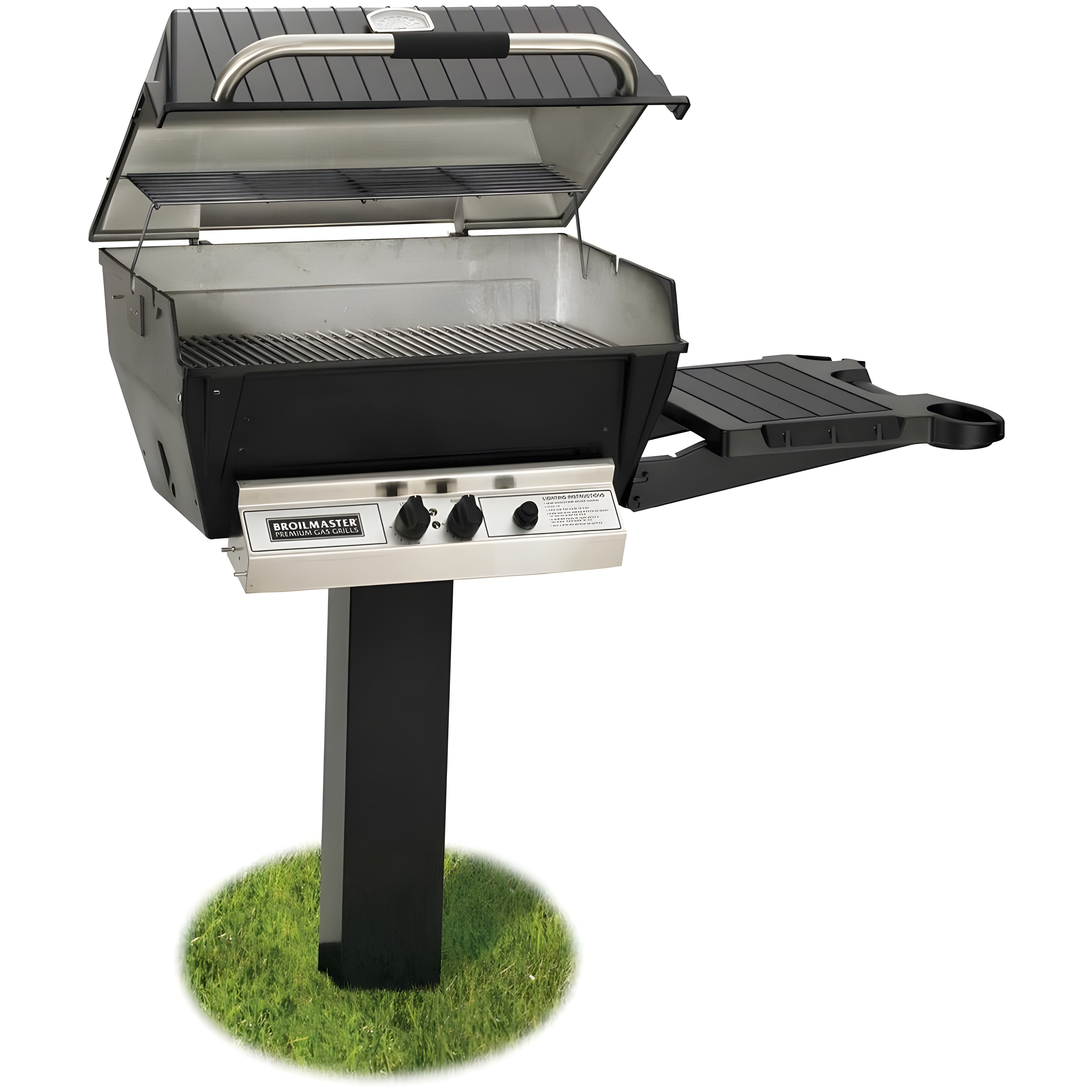 Broilmaster Deluxe Series 27-Inch Freestanding Liquid Propane Grill with 2 Standard Burners in Black - H3PK1