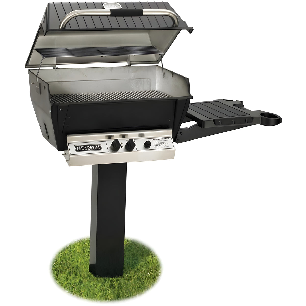 Broilmaster Deluxe Series 27-Inch Freestanding Liquid Propane Grill with 2 Standard Burners in Black - H3PK1