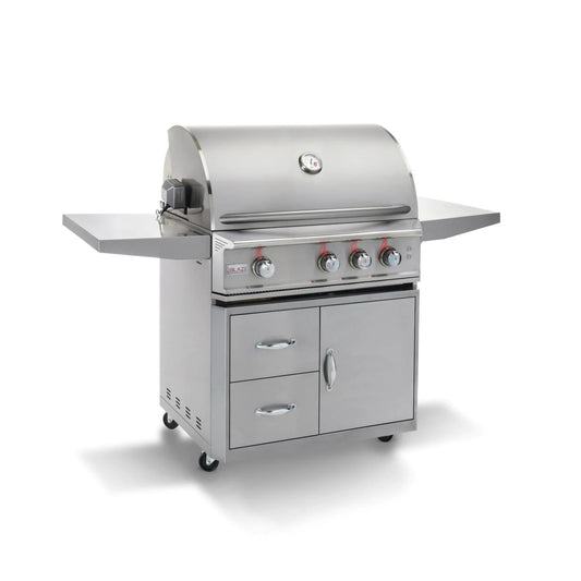 Blaze Professional LUX 34-Inch 3-Burner Natural Gas Grill With Rear Infrared Burner - BLZ-3PRO-NG+BLZ-3PRO-CART