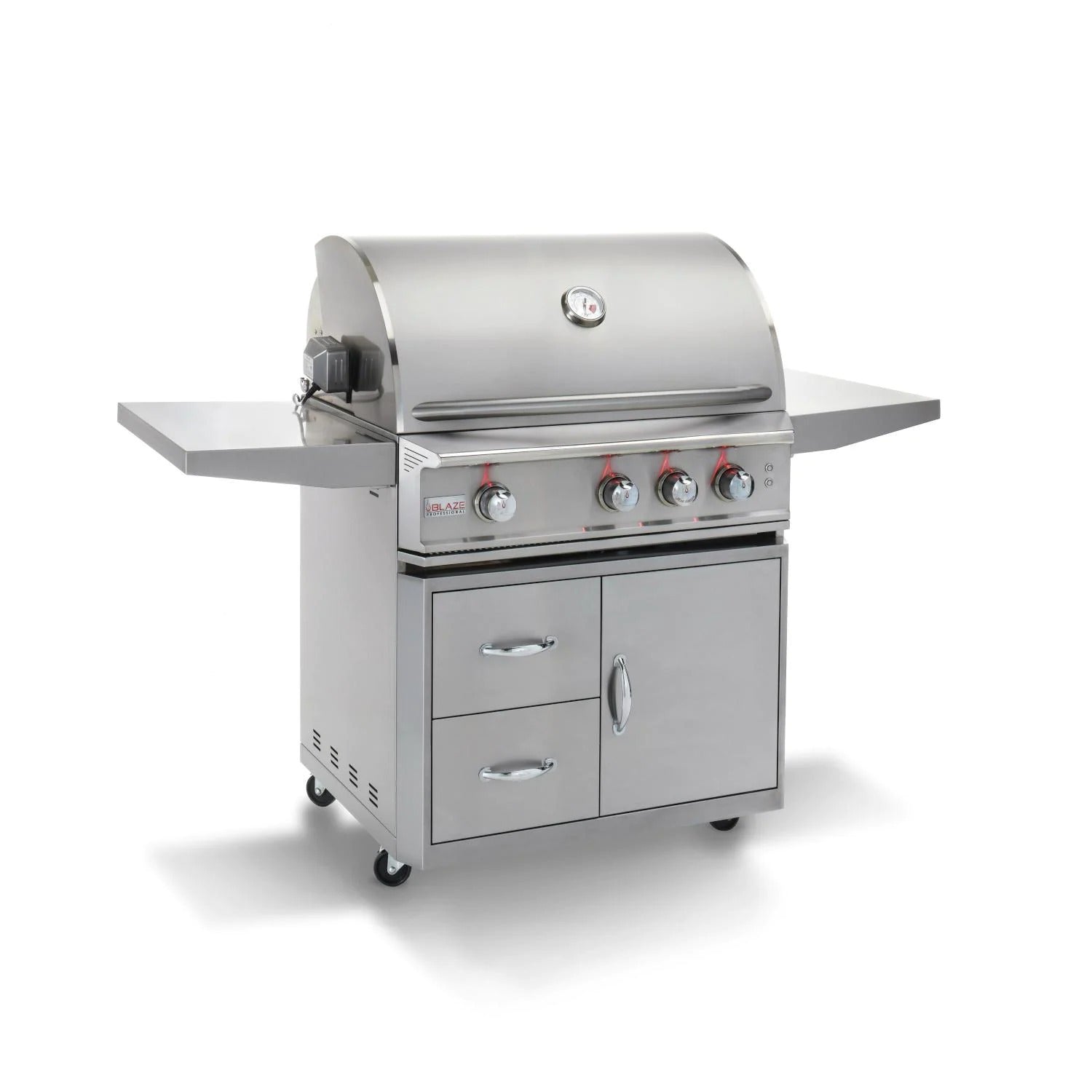 Blaze Professional LUX 34-Inch 3-Burner Propane Gas Grill With Rear Infrared Burner - BLZ-3PRO-LP+BLZ-3PRO-CART