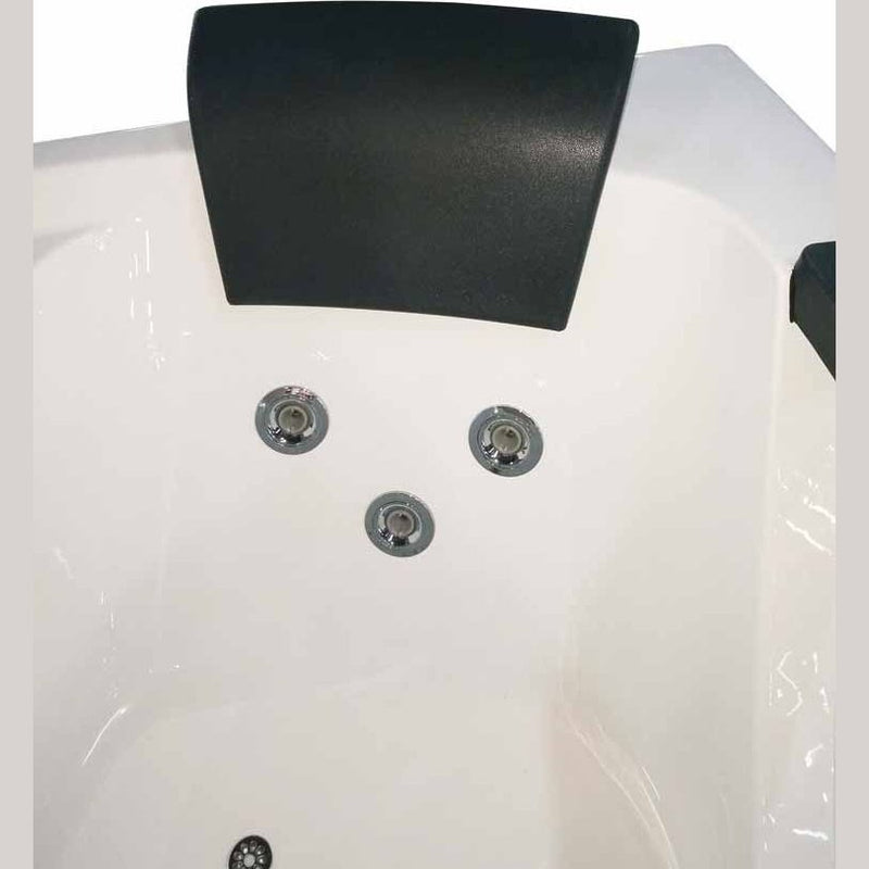 EAGO 5 ft Clear Rounded Left Corner Acrylic Whirlpool Bathtub AM198ETL-L