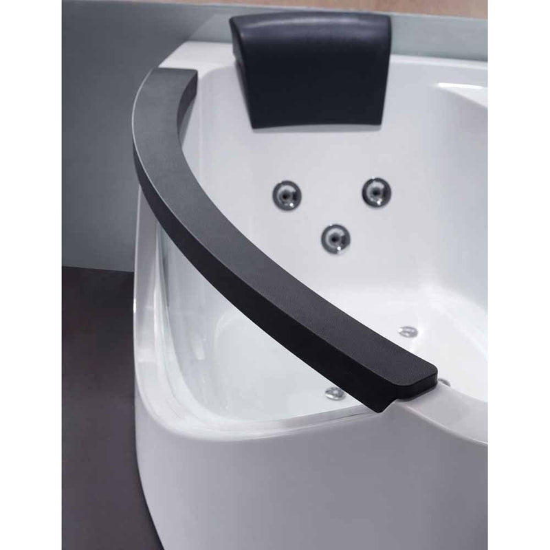 EAGO 5 ft Clear Rounded Right Corner Acrylic Whirlpool Bathtub AM198ETL-R