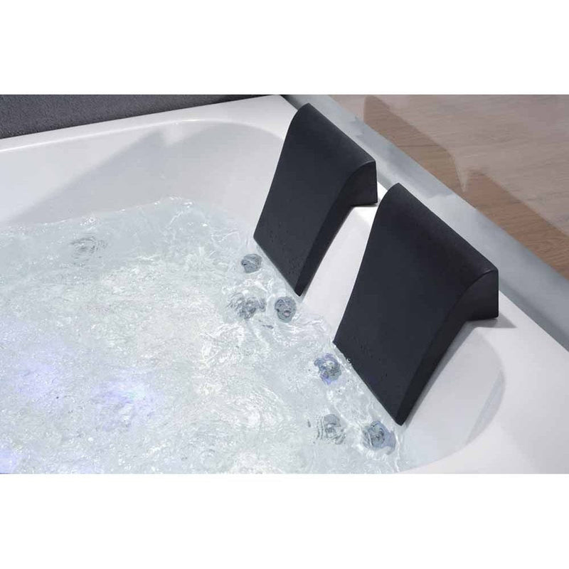 EAGO 5ft Clear Rounded Corner Acrylic Whirlpool Bathtub for Two AM199ETL