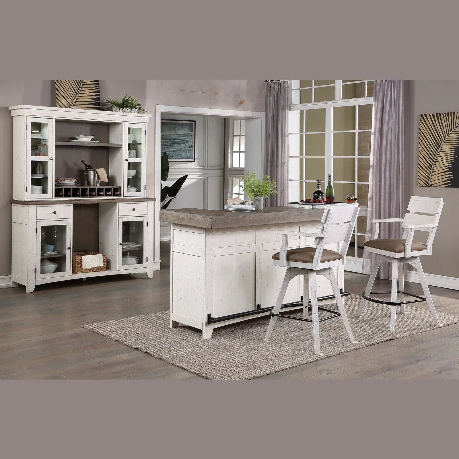 ECI Furniture La Sierra 78 Gray and White Bar - ECI-1164-22-BT-B