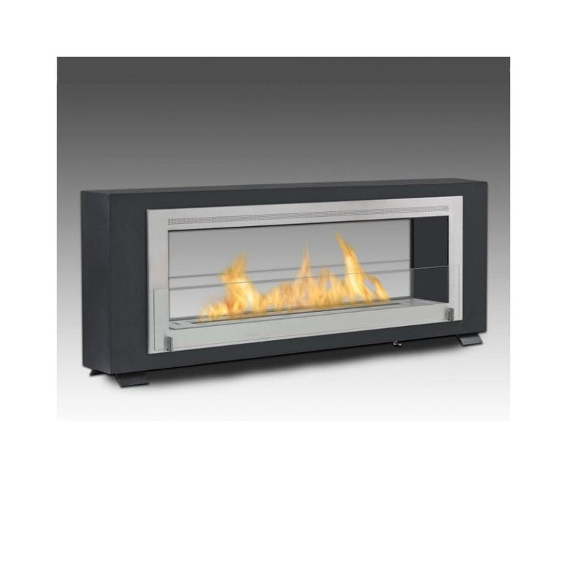 Eco-Feu Santa Cruz 63-Inch Built-in/Free Standing See-Through Ethanol Fireplace