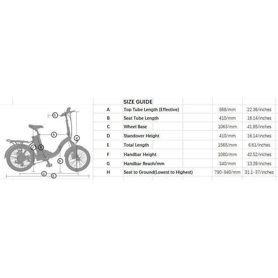 Ecotric Starfish 20" 350W Lightweight Electric City Bike - C-STA20LED-W-Z