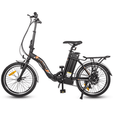 Ecotric Starfish 20" 350W Lightweight Electric City Bike - C-STA20LED-W-Z