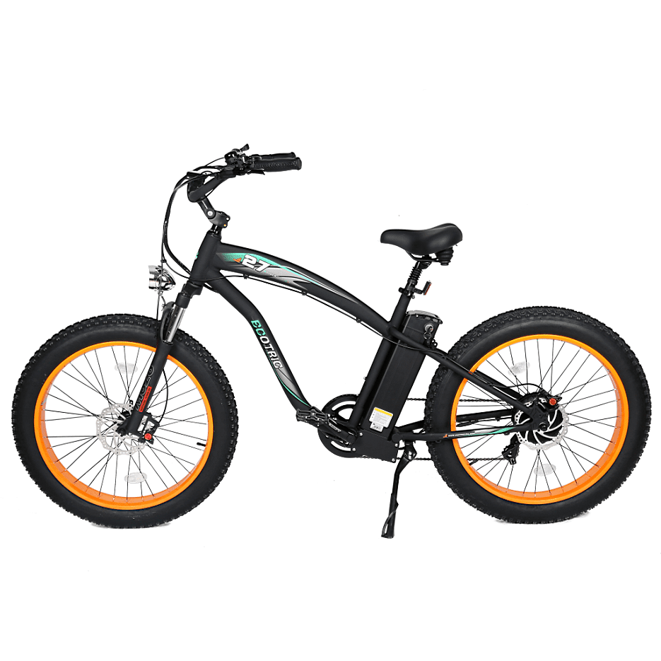 Ecotric UL Certified Hammer 750W Electric Fat Tire Beach Snow Cruiser Bike - C-HAM26S900-MB