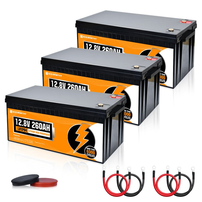 Eco-Worthy LiFePO4 12V 260Ah Lithium Iron Phosphate Battery