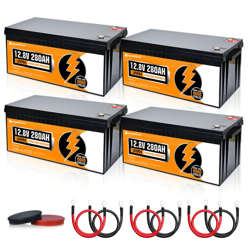 Eco-Worthy LiFePO4 12V 280Ah Lithium Iron Phosphate Battery