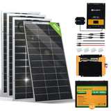 Eco-Worthy 780W 12V 4x Bifacial 195W Complete MPPT Off Grid Solar Kit