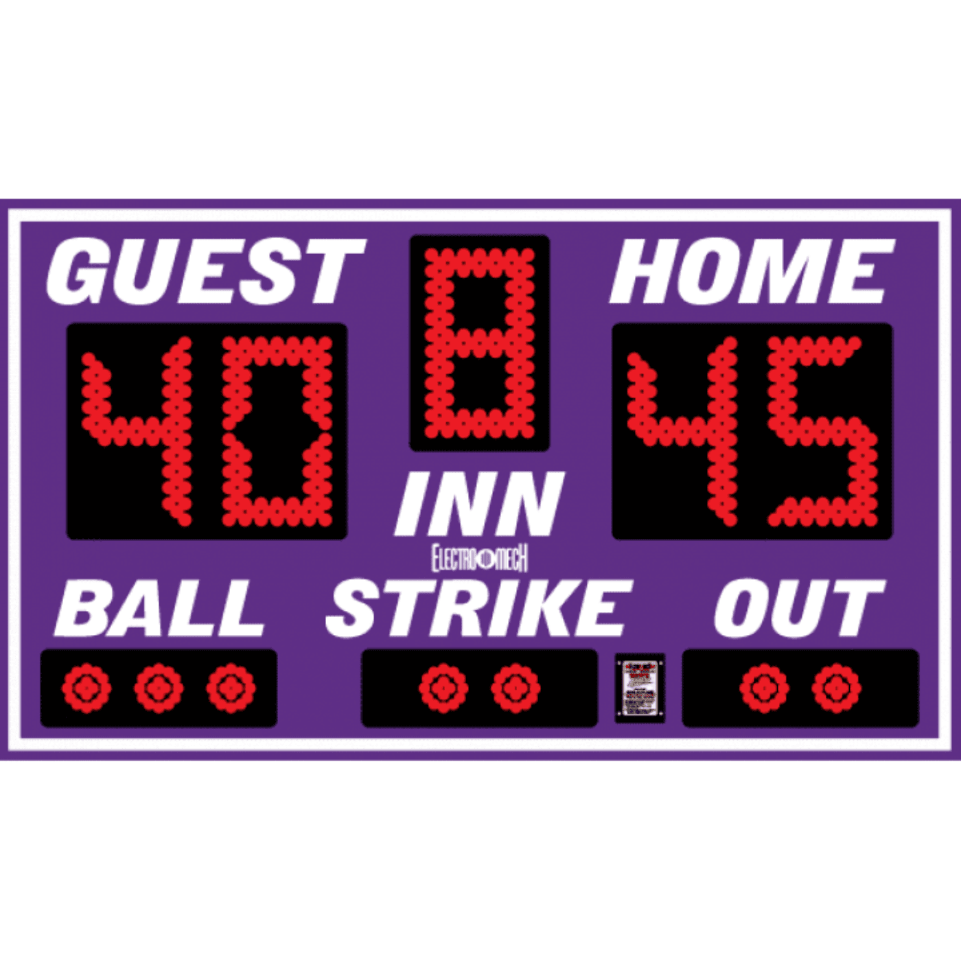 Electro-Mech Portable Baseball Scoreboard - LX1020