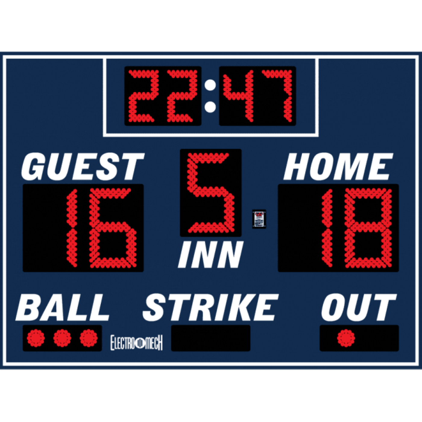 Electro-Mech Compact Baseball Scoreboards - LX113