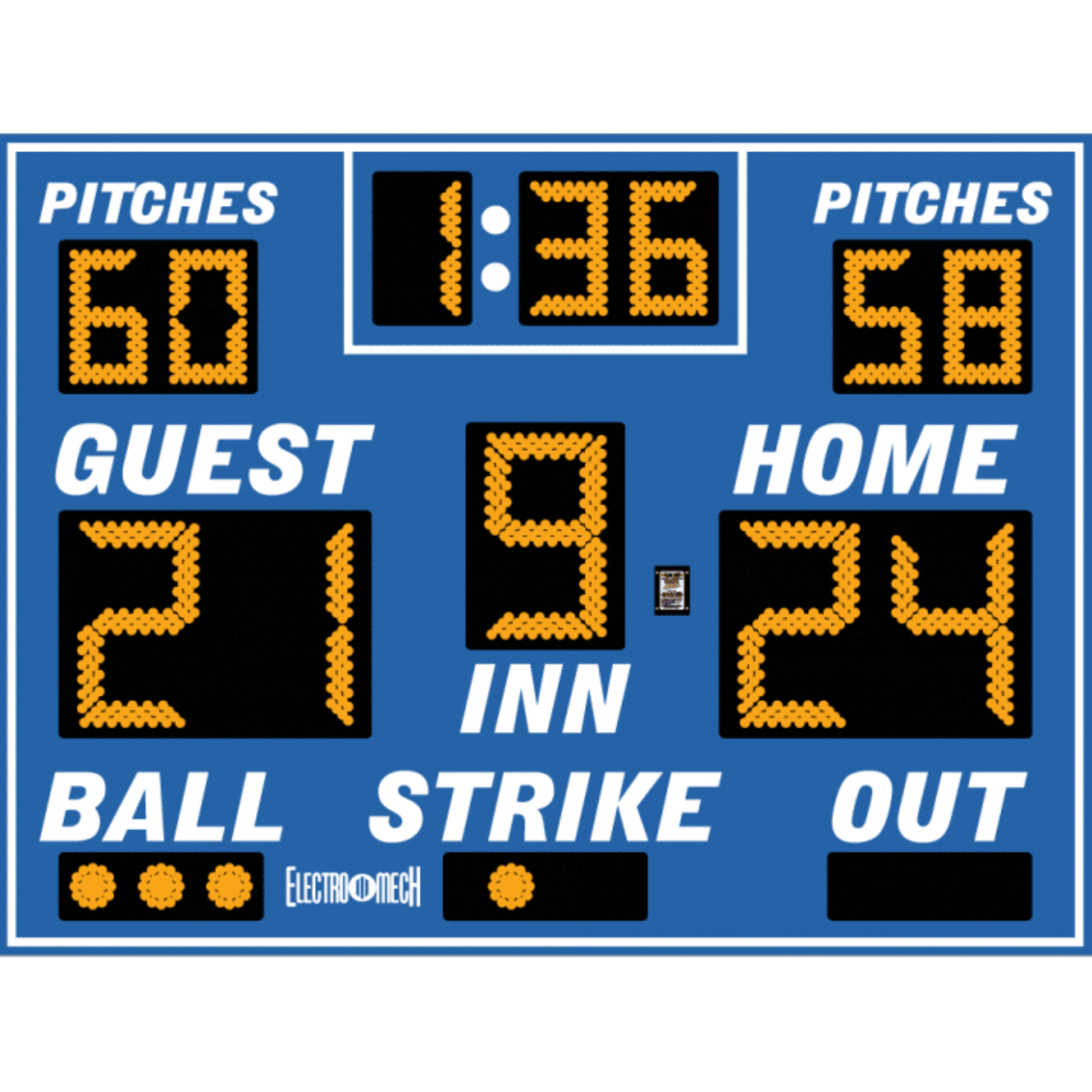 Electro-Mech Compact Baseball Scoreboards - LX113