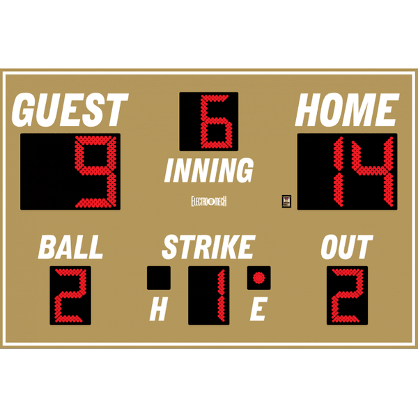 Electro-Mech Full Size Baseball Scoreboard With BSO Digits - LX1260