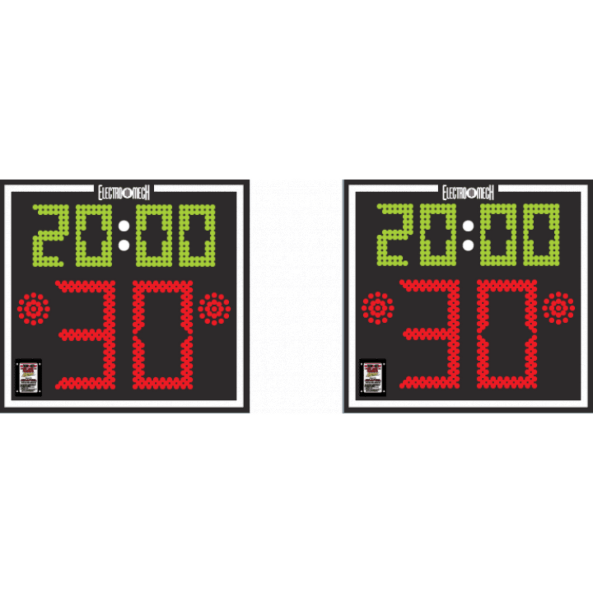 Electro-Mech Shot Clock Set With Game Clock Display - LX2180