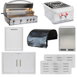 Blaze Professional LUX 8-Piece 44-Inch Propane Outdoor Kitchen Package - BLZ-4PRO-LP-8PC-SC