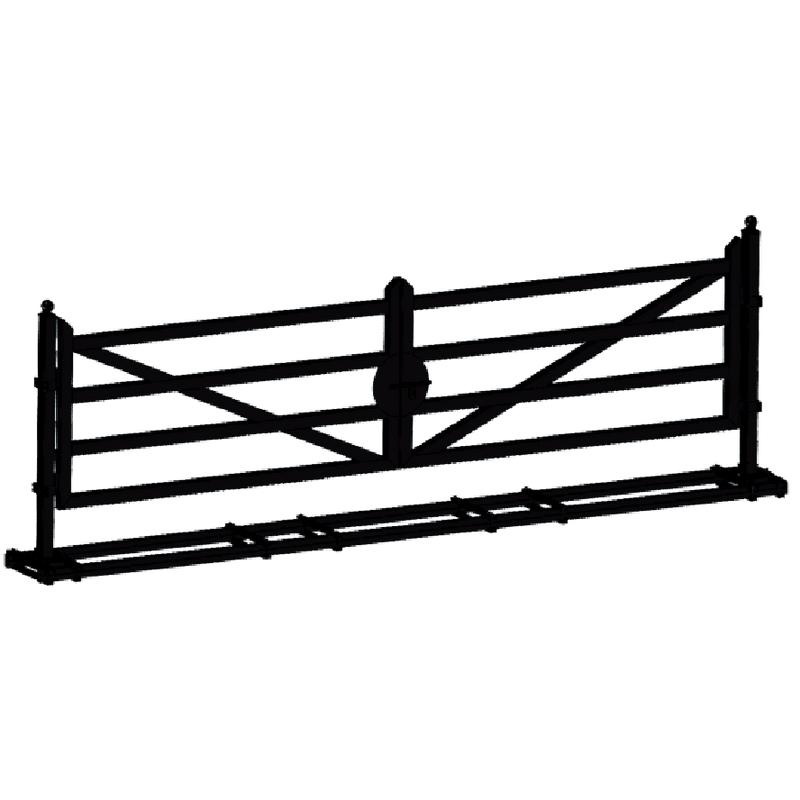 Chery Industrial 20ft Farm Metal Driveway Gate with Diagonal Tubes IF000054