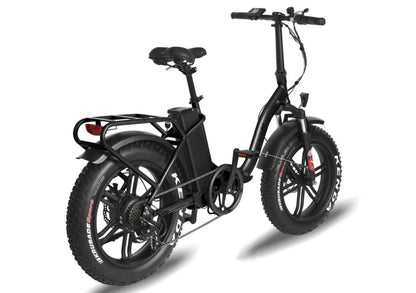 T4B 500W 48V/15.6AH Fat 2-Way Fat Tire Folding Electric Bike - EB-500WFATBLK