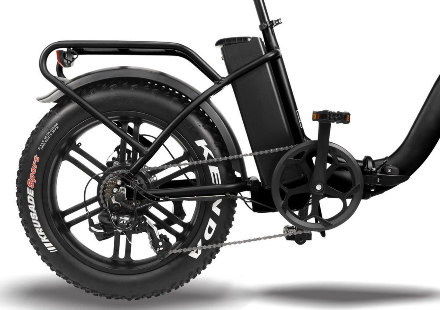 T4B 500W 48V/15.6AH Fat 2-Way Fat Tire Folding Electric Bike - EB-500WFATBLK