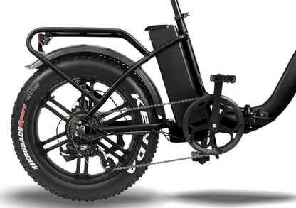 T4B 500W 48V/15.6AH Fat 2-Way Fat Tire Folding Electric Bike - EB-500WFATBLK