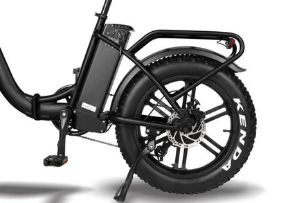 T4B 500W 48V/15.6AH Fat 2-Way Fat Tire Folding Electric Bike - EB-500WFATBLK
