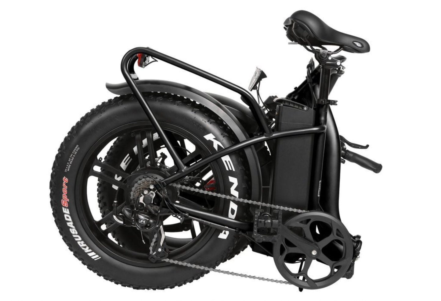 T4B 500W 48V/15.6AH Fat 2-Way Fat Tire Folding Electric Bike - EB-500WFATBLK