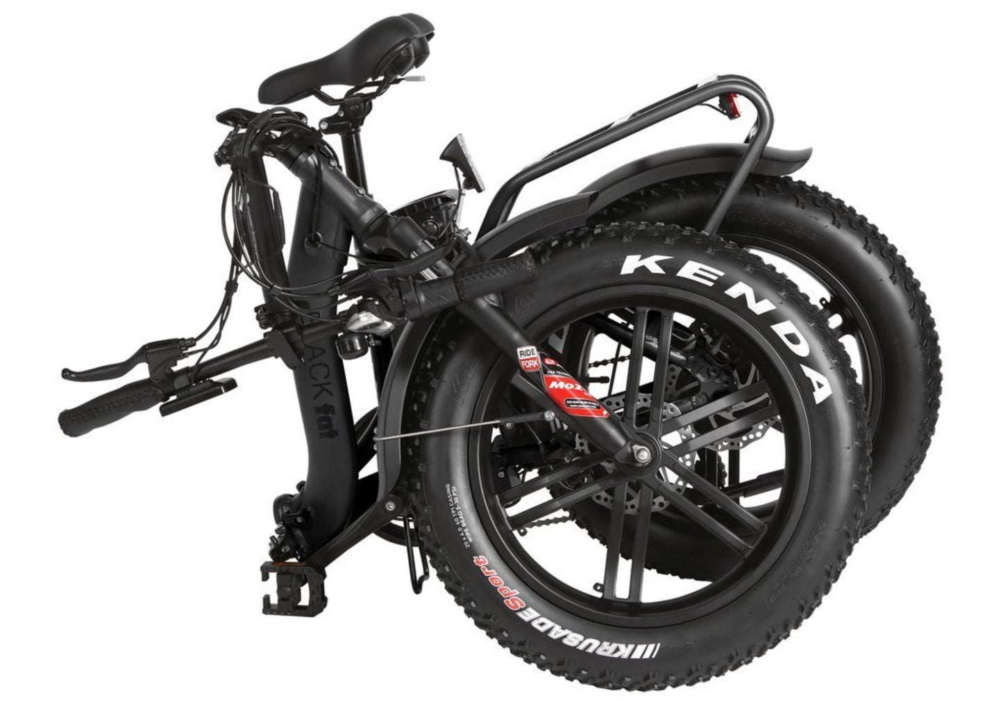 T4B 500W 48V/15.6AH Fat 2-Way Fat Tire Folding Electric Bike - EB-500WFATBLK