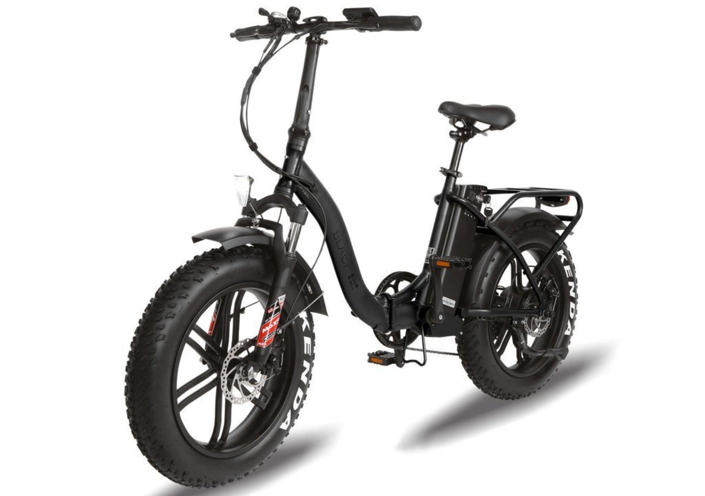 T4B 500W 48V/15.6AH Fat 2-Way Fat Tire Folding Electric Bike - EB-500WFATBLK