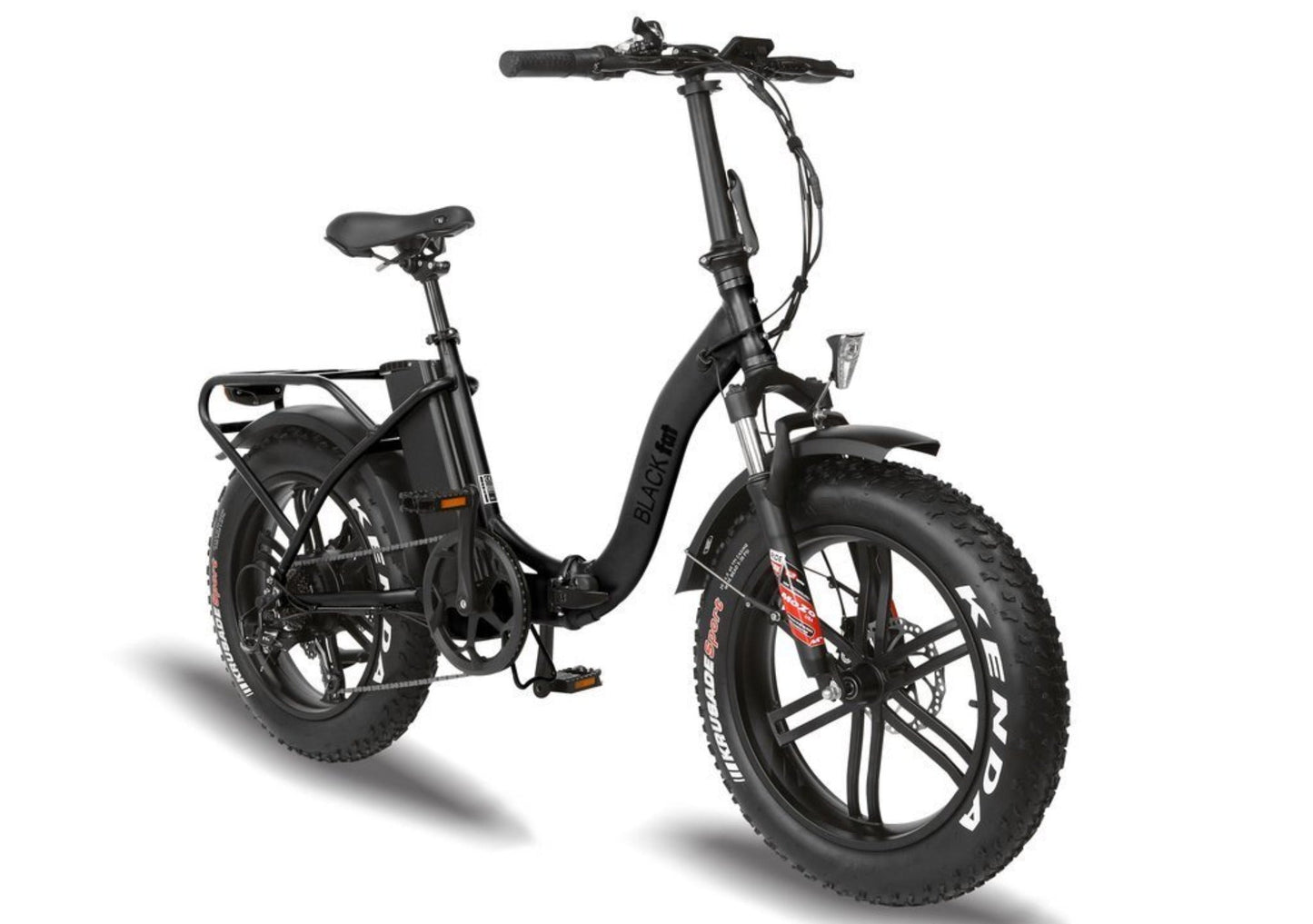 T4B 500W 48V/15.6AH Fat 2-Way Fat Tire Folding Electric Bike - EB-500WFATBLK