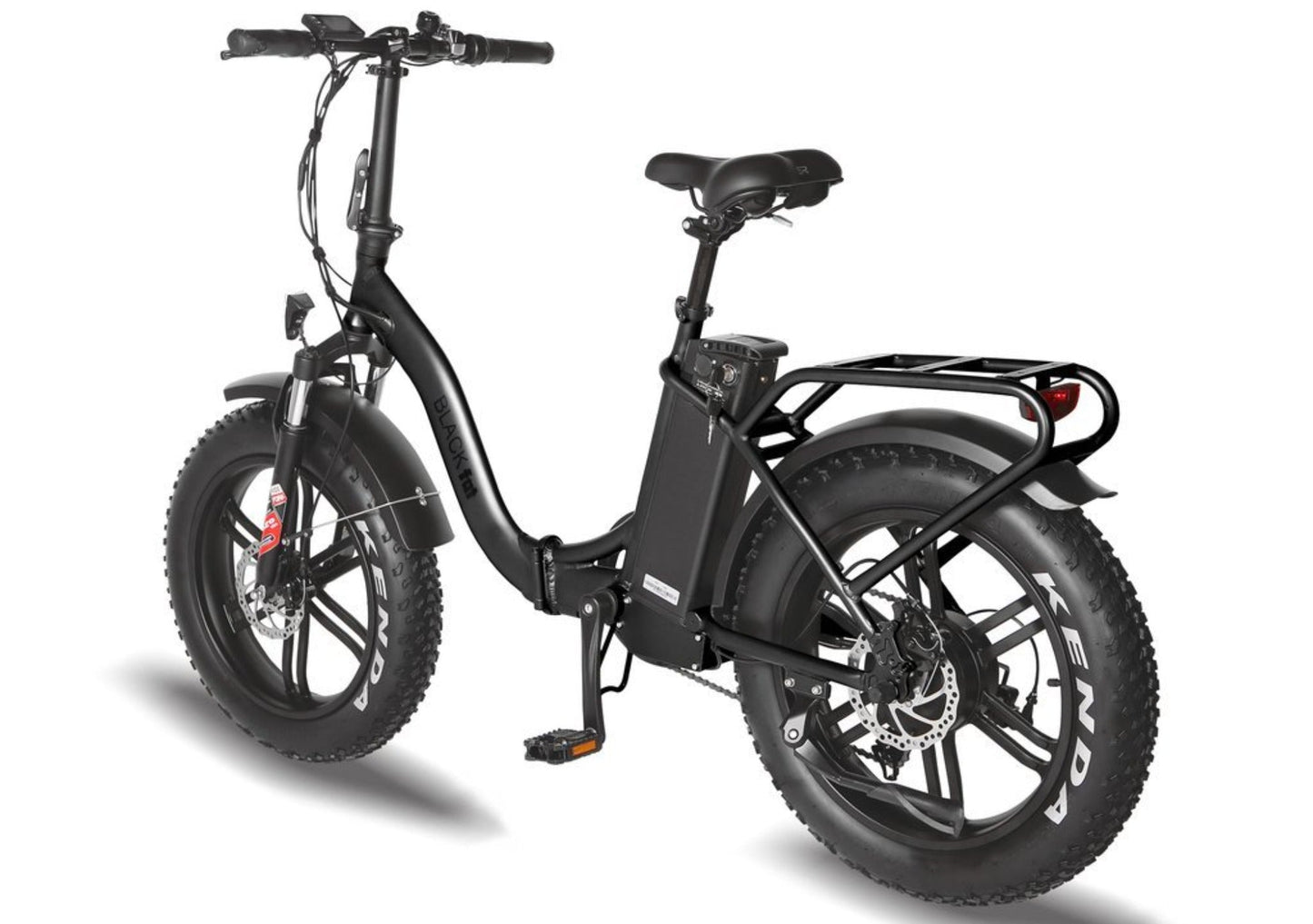 T4B 500W 48V/15.6AH Fat 2-Way Fat Tire Folding Electric Bike - EB-500WFATBLK