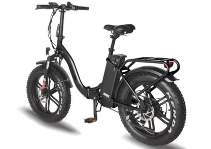 T4B 500W 48V/15.6AH Fat 2-Way Fat Tire Folding Electric Bike - EB-500WFATBLK
