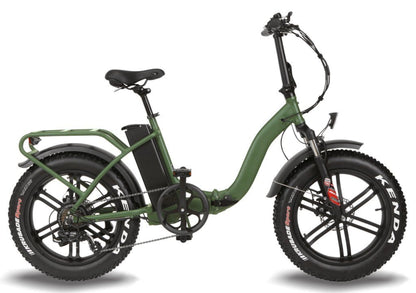 T4B 500W 48V/15.6AH Fat 2-Way Fat Tire Folding Electric Bike - EB-500WFATBLK
