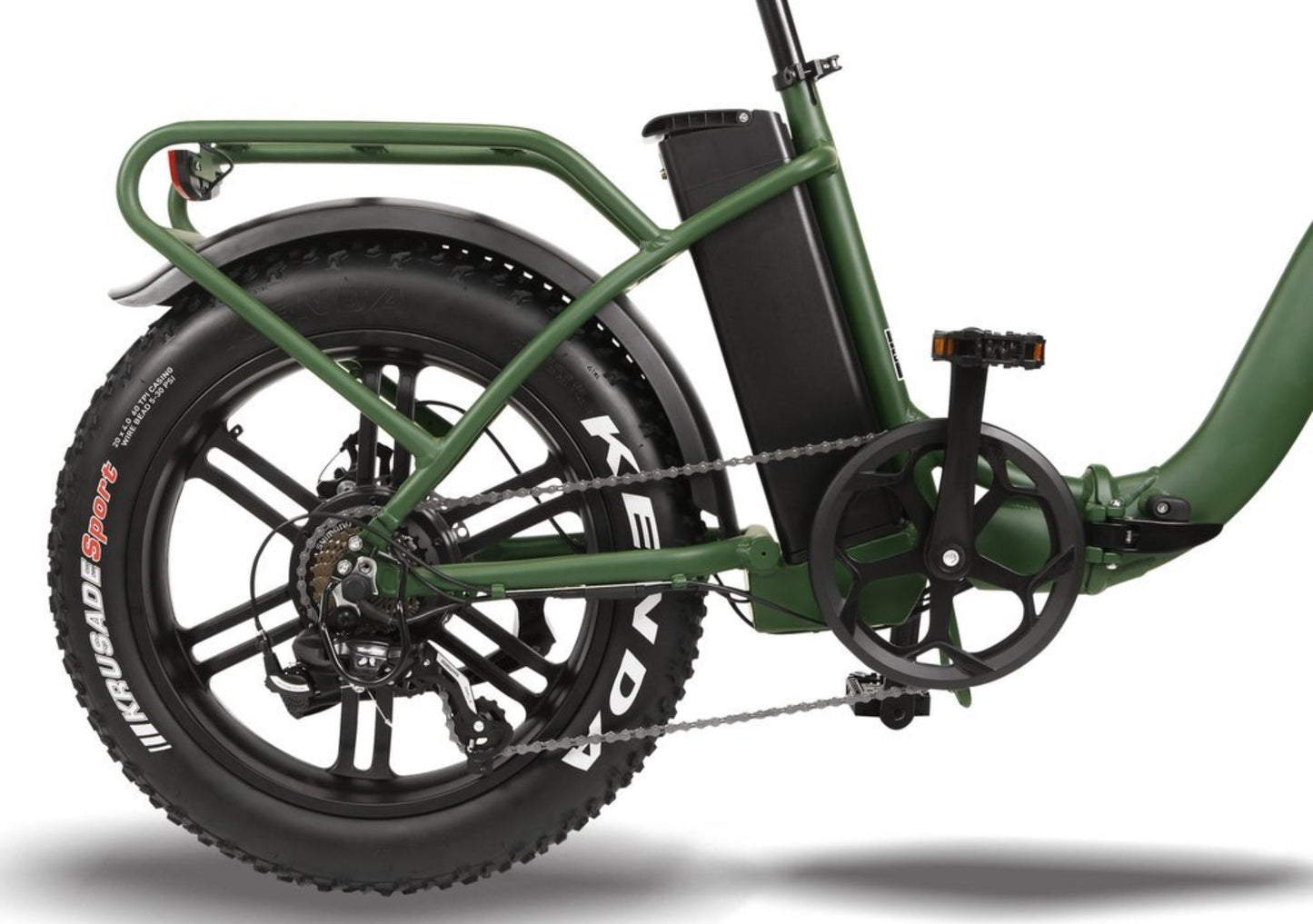 T4B 500W 48V/15.6AH Fat 2-Way Fat Tire Folding Electric Bike - EB-500WFATBLK